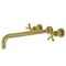 Kingston Brass KS8047NX Wall Mount Tub Faucet, Brushed Brass KS8047NX - alternate 1